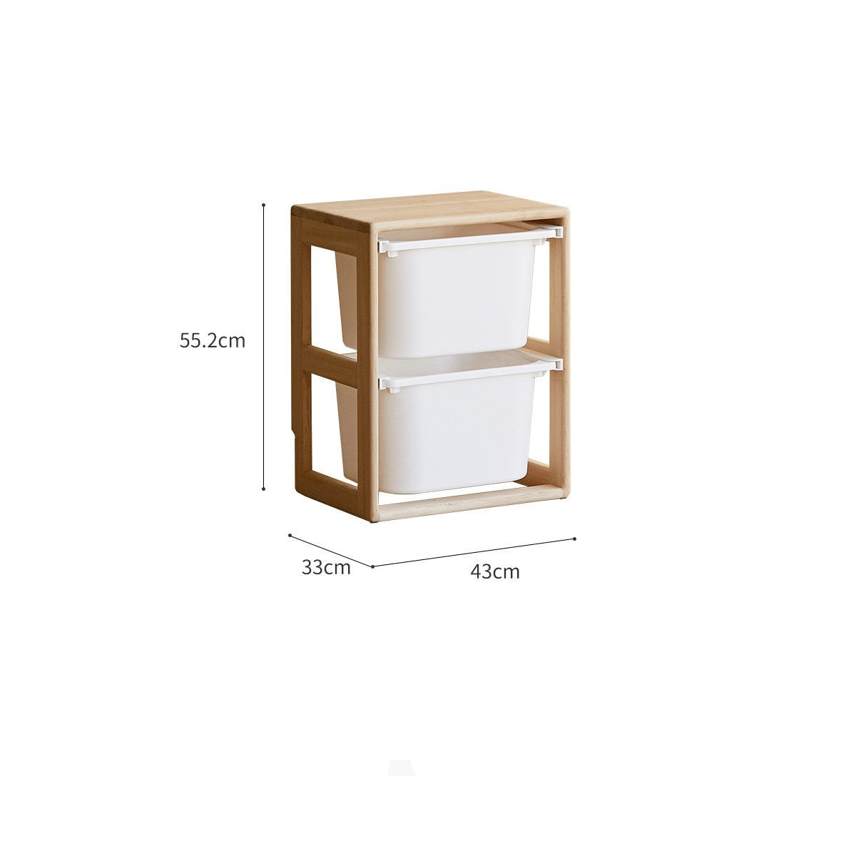 **Solid Wood Montessori Toy Storage Shelf for Kids - Organize Playroom, Nursery & Bedroom Toys - Eco-Friendly Poplar Wood Children's Bookshelf**