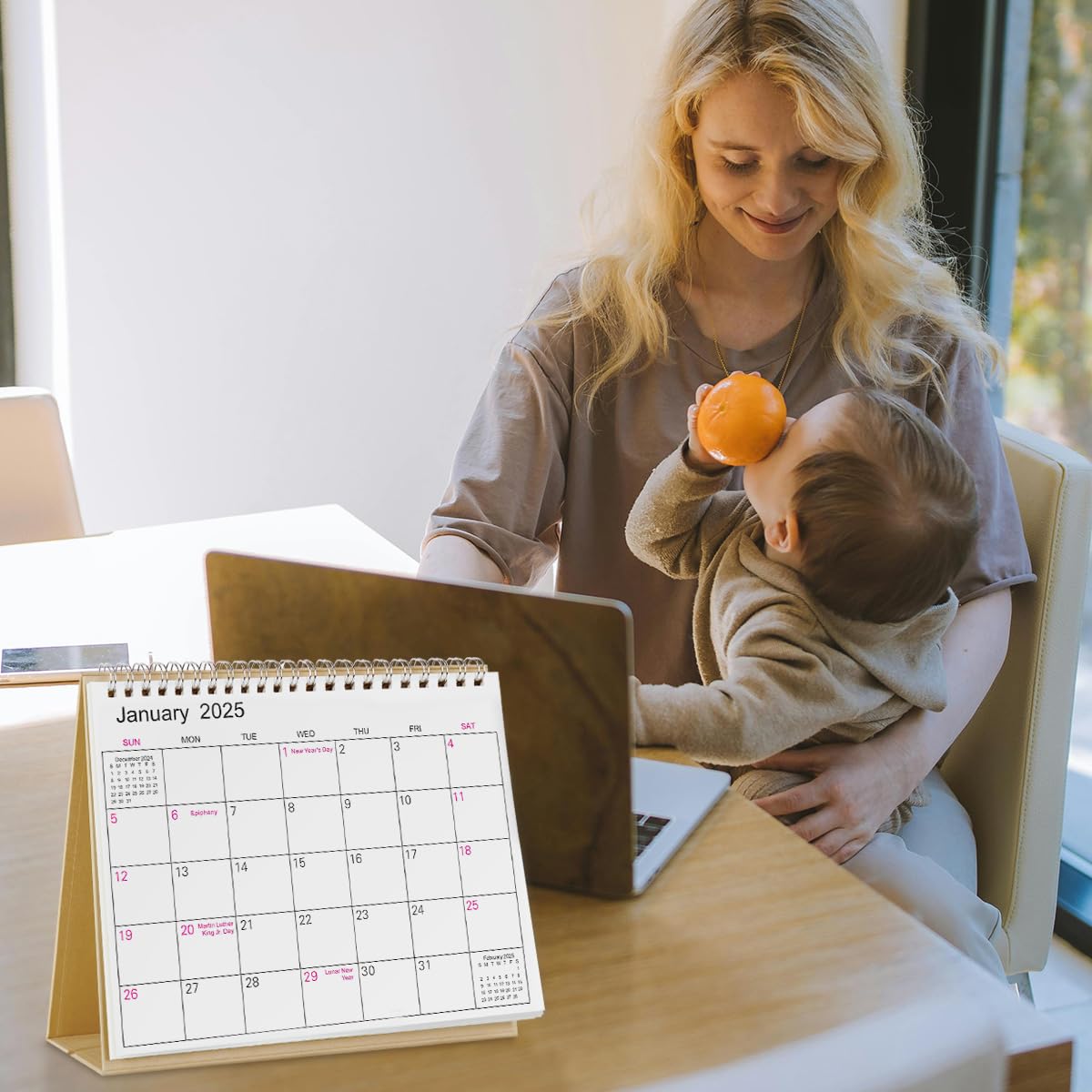 SKYDUE 18-Month Desk Calendar 2025-2026 (Jan 2025 - Jun 2026) | 8.5