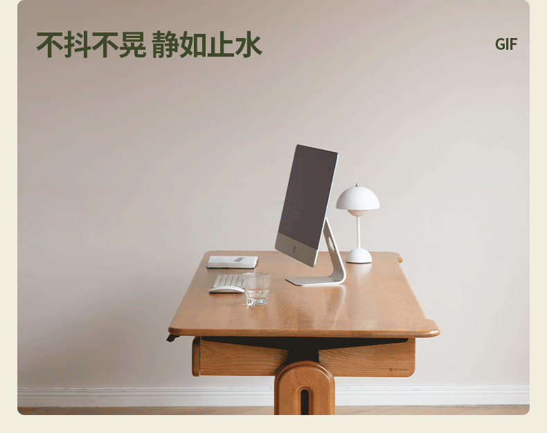 Ergonomic Cherry Solid Wood Electric Standing Desk with Dual Motors - Adjustable Height for Home Office, Gaming & Workspace