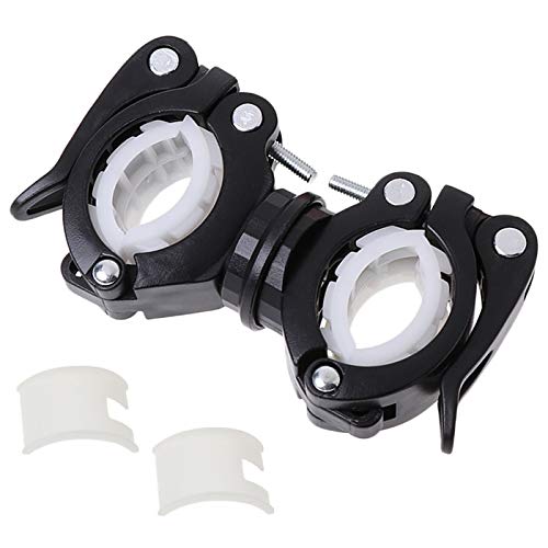 360° Rotating Bike Headlight Mount - Adjustable Bicycle Flashlight Clamp Holder for Night Cycling Safety | Perfect for Road, Mountain & Commuter Bikes