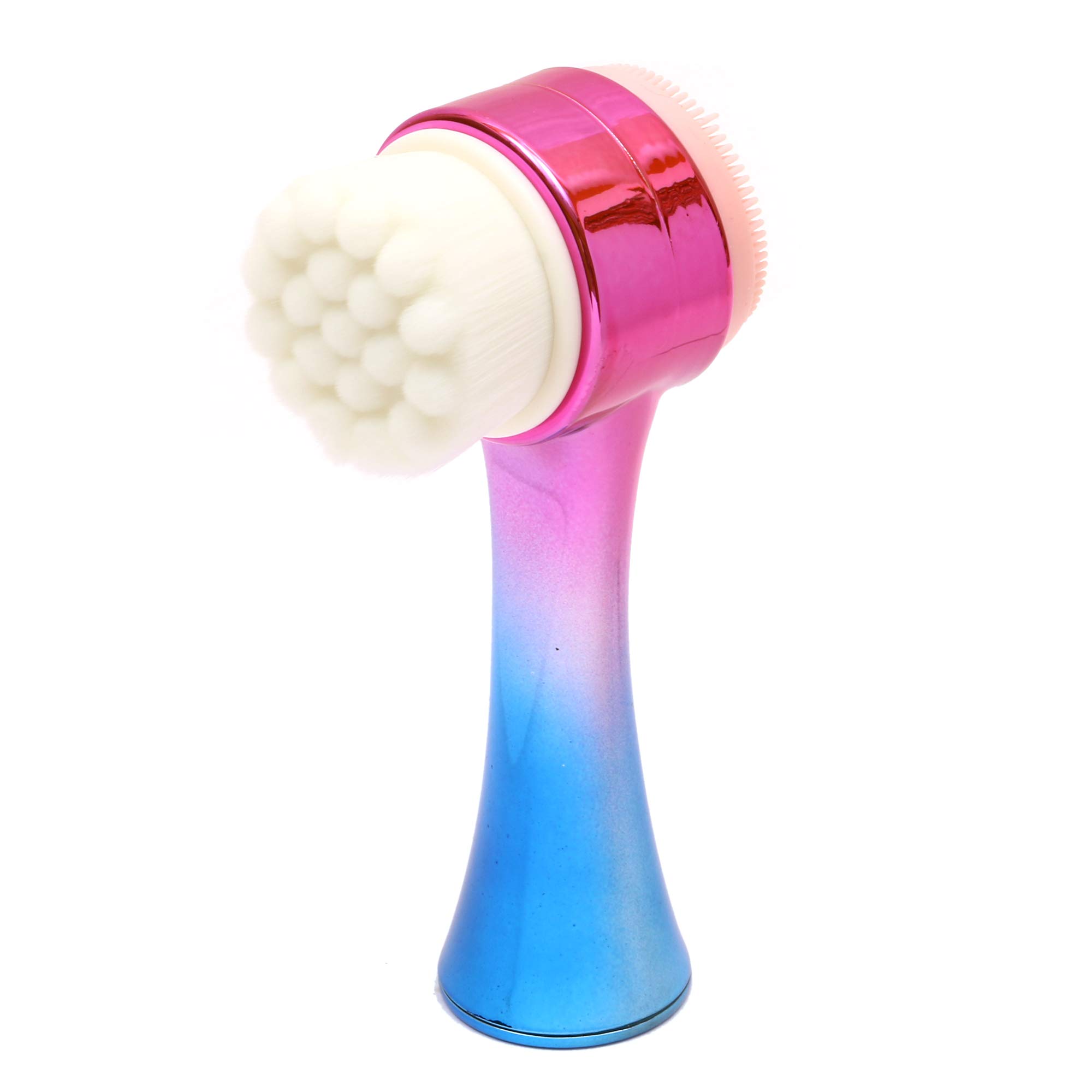 Deep Pore Cleansing Brush - Exfoliating Facial Scrubber with Bamboo Fiber for Blackhead Removal & Skin Massage | Double-Sided Soft Brush for Daily Skincare Routine & Spa Treatments