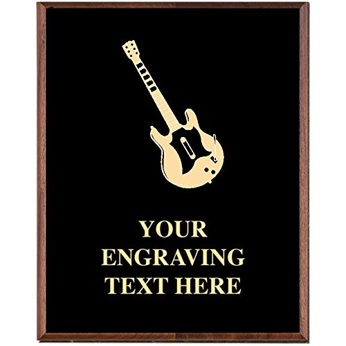 Custom Engraved Guitar Hero Trophy Plaque Award - Personalized Guitar Hero Plaques for Awards & Recognition - Perfect for Gaming Tournaments, Music Competitions & Fan Gifts