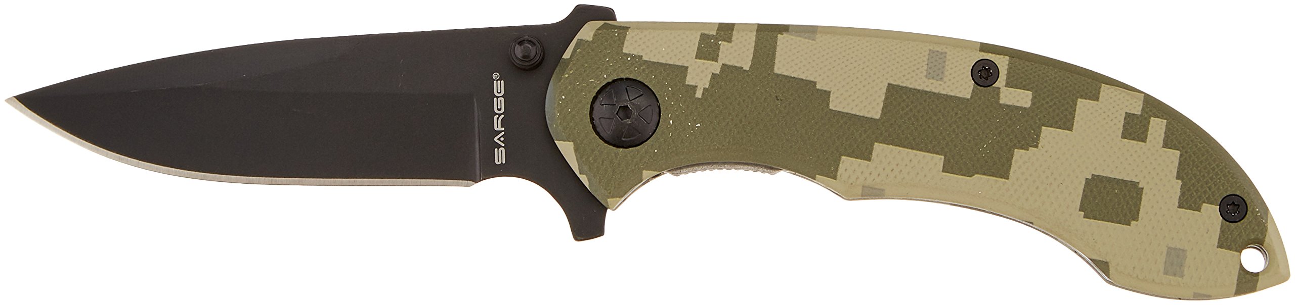 Sarge Knives SK-604DC Tactical Pocket Knife - Digital Camo Folding Knife with Gamer Handle | EDC, Outdoor Survival, Camping & Hunting Gear