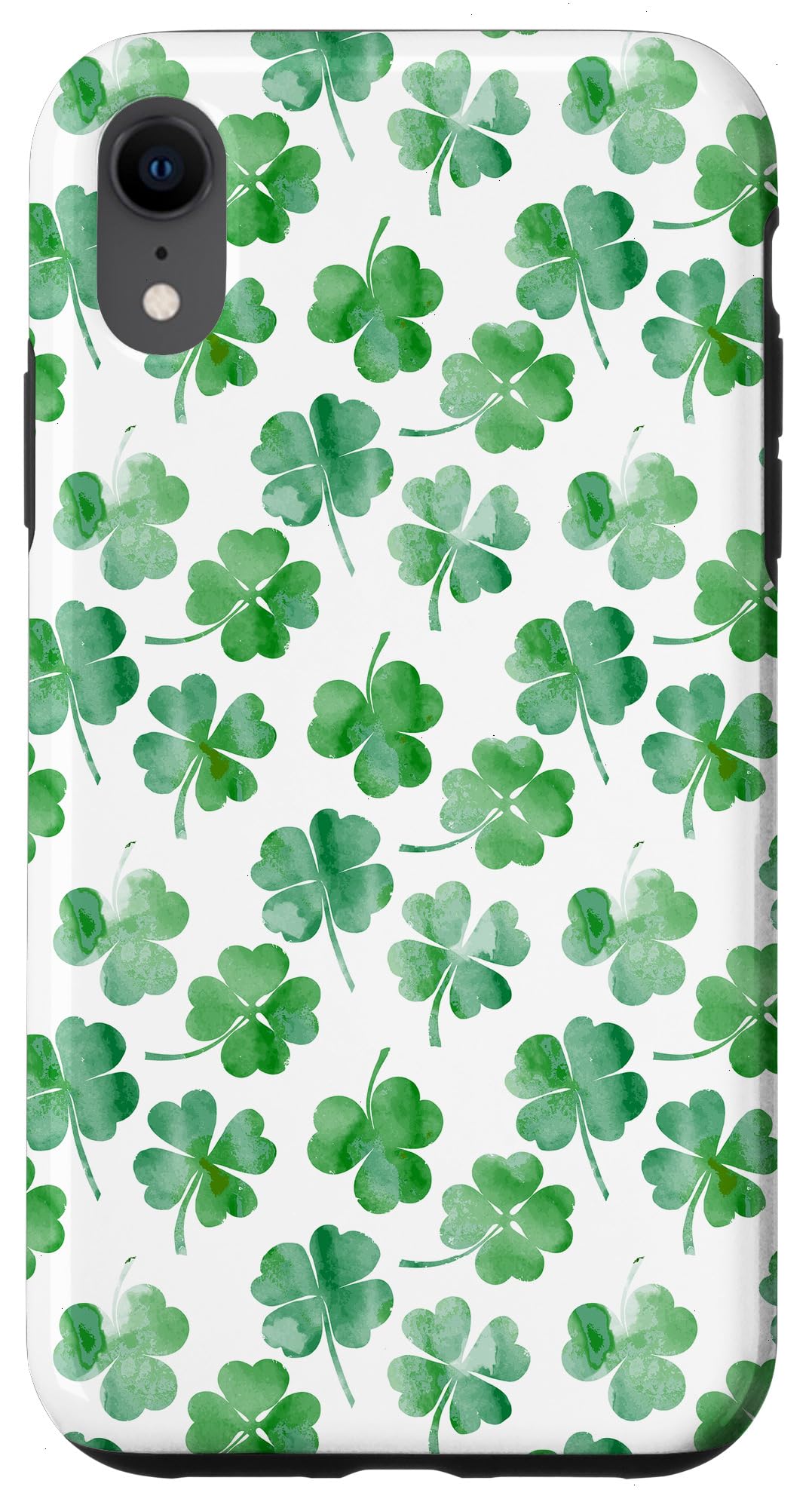 Lucky Four Leaf Clover iPhone XR Case - Irish Shamrock Protective Cover for iPhone XR - Perfect St. Patrick's Day Gift & Everyday Protection
