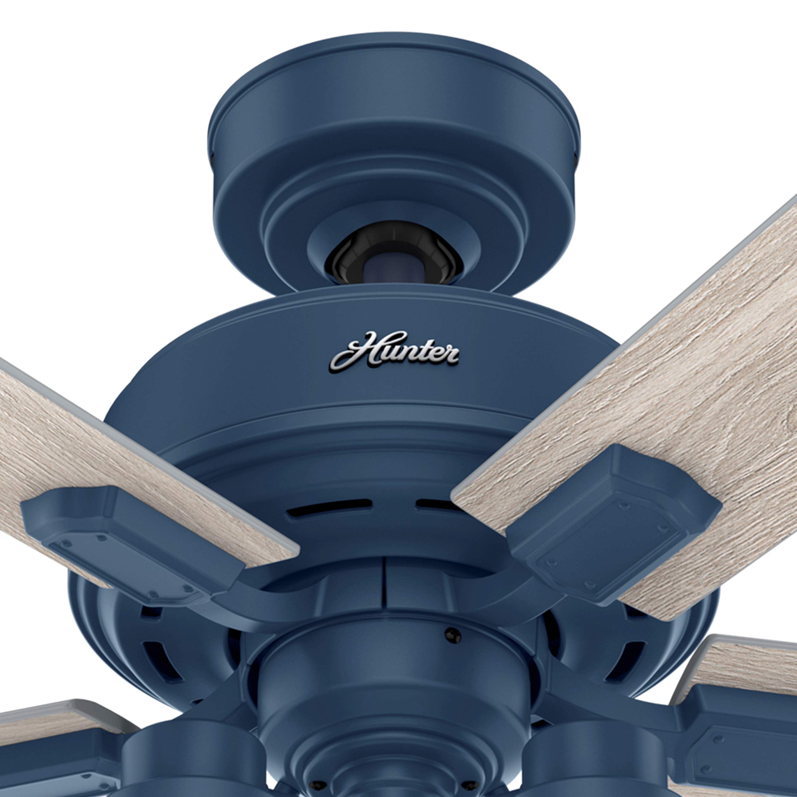 Hunter Fan 52 Inch Indoor Ceiling Fan with Light Kit - Casual Indigo Blue (Renewed) - Perfect for Living Room, Bedroom & Home Office Cooling & Lighting
