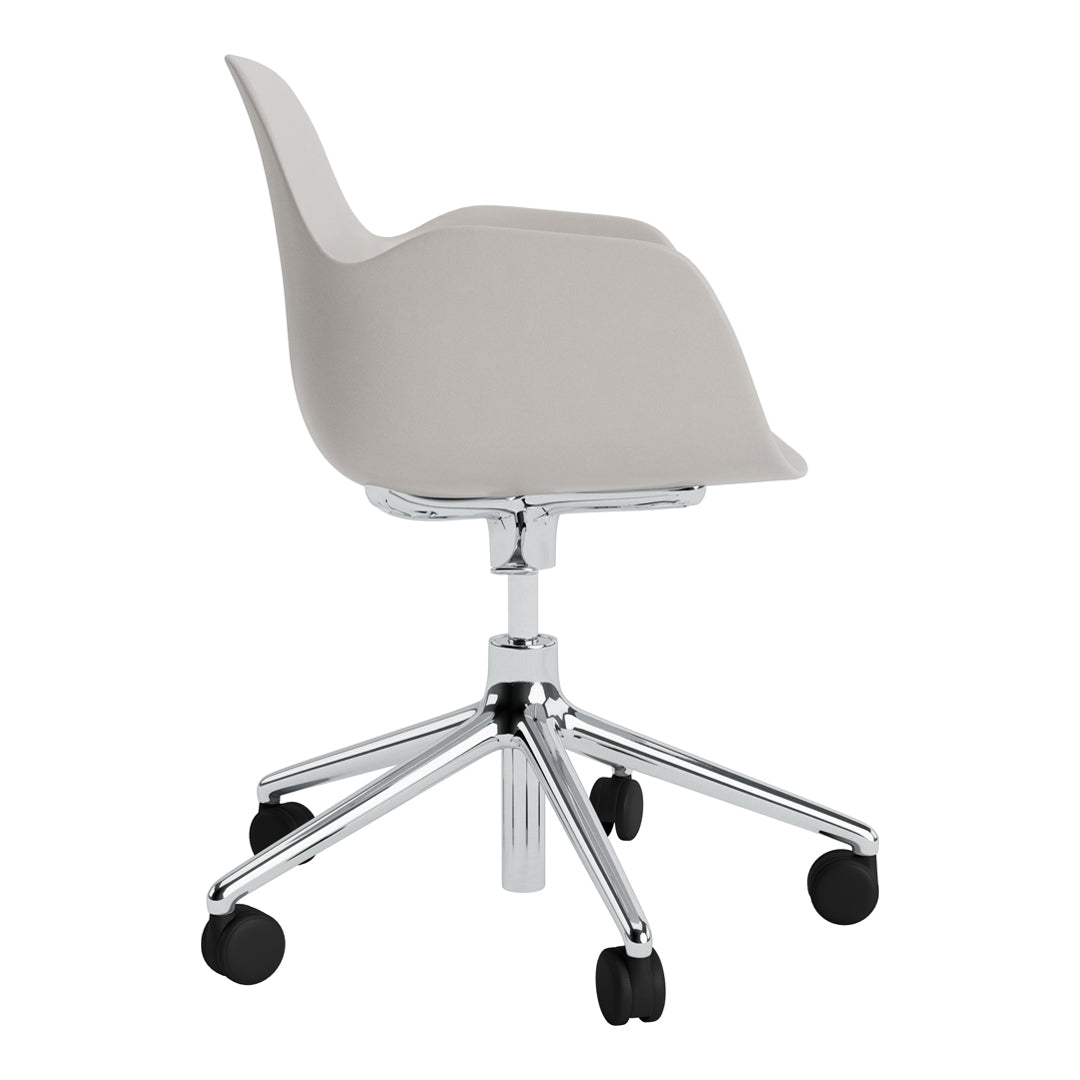 Modern Form Armchair with 5W Swivel Base & Gas Lift Mechanism - Ergonomic Office Chair for Home & Workspace Comfort