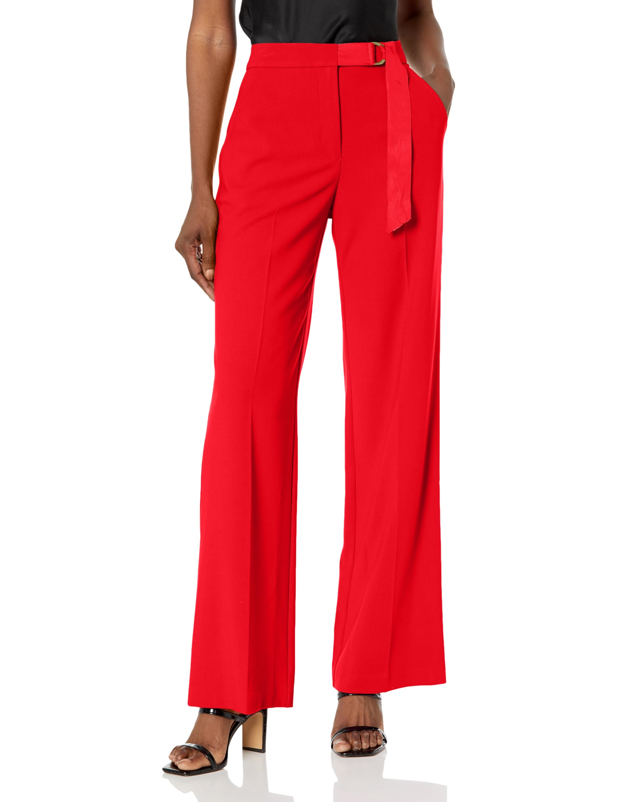Trina Turk Women's Wide Leg Pants - High Waist Flowy Trousers for Work & Casual Wear | Comfortable Stretch Fabric for Office, Travel & Everyday Outfits