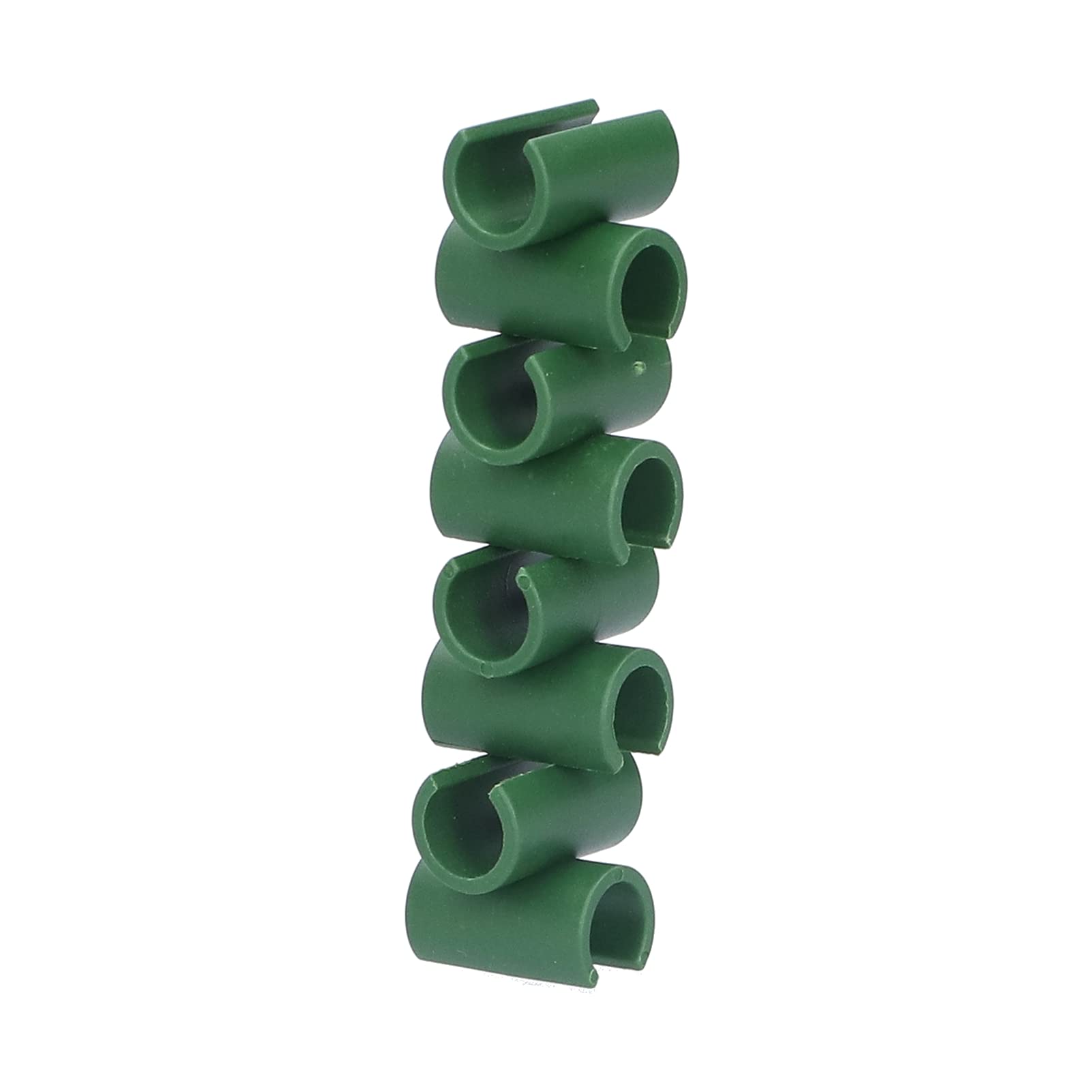100Pcs Garden Clamps for Plants - Heavy Duty Plastic Buckle Clips for 8mm Pipes, Gardening Supplies for Agriculture, Greenhouse & Outdoor Use