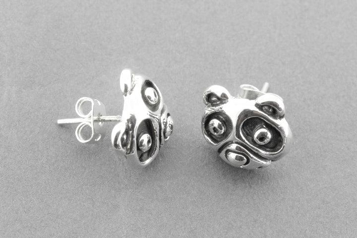 Sterling Silver Panda Stud Earrings - Cute Animal Jewelry for Women & Girls - Perfect for Casual Wear, Gifts & Everyday Fashion