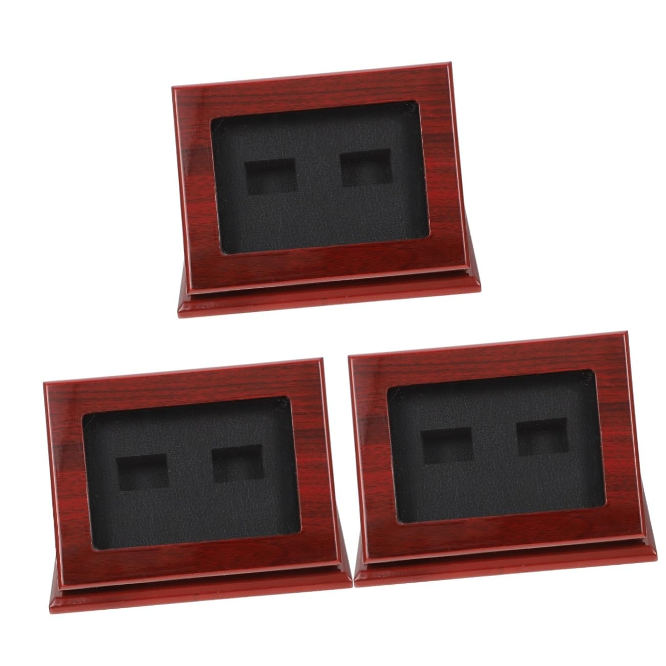 Kisangel 3-Piece Clear Display Case Set - Premium Acrylic Showcase for Challenge Coins, Rings & Collectibles | Portable Jewelry Organizer for Home, Office & Travel