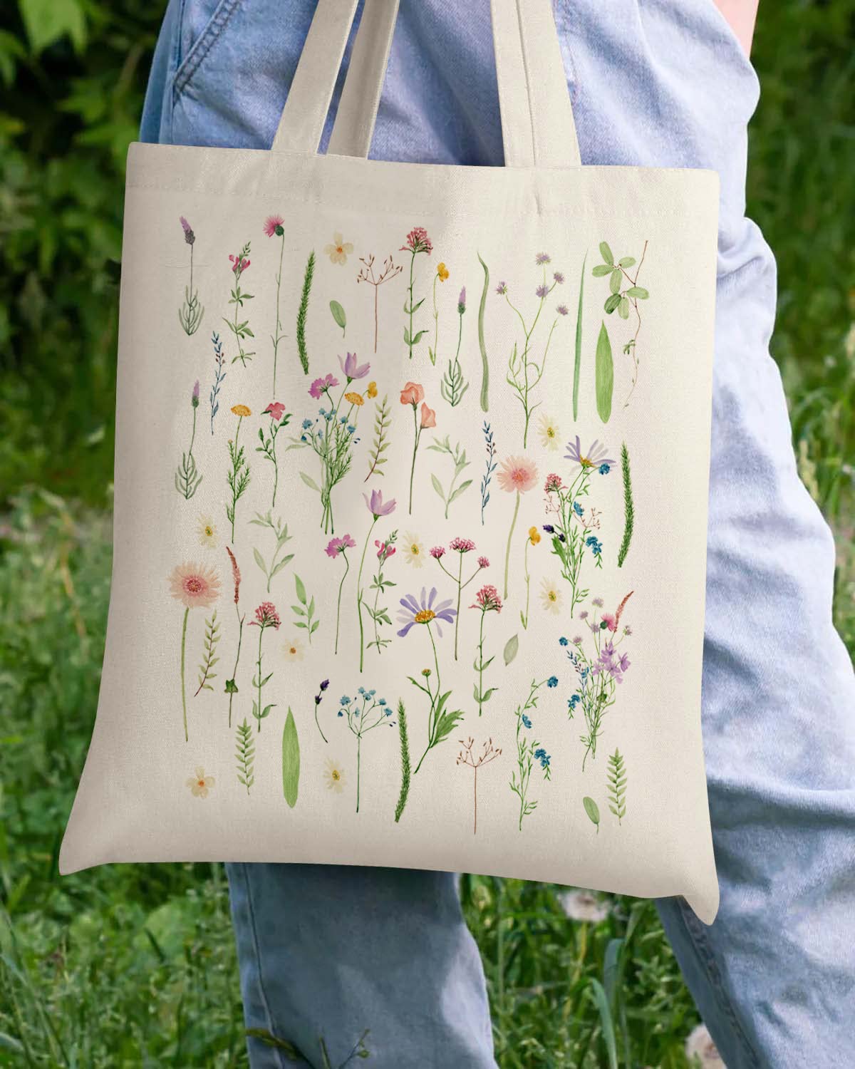 Stylish Aesthetic Canvas Tote Bag for Women - Reusable Cotton Shopping Bag for Beach, Grocery & Daily Use - Trendy Eco-Friendly Shoulder Bag for Work, Travel & Casual Outings