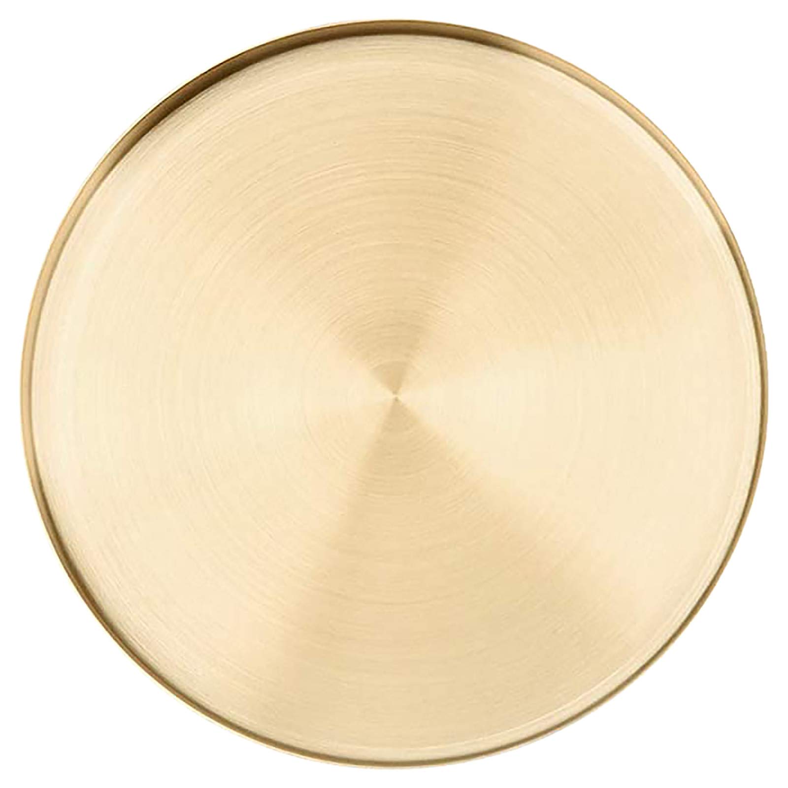 Premium Stainless Steel Round Side Tray - Luxury Storage Organizer for Home & Office | Extra Large Golden Housekeeping Disc for Kitchen, Bathroom & Closet Organization