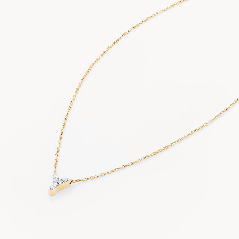 10k Gold Diamond Letter Y Necklace - Elegant Initial Jewelry for Women, Perfect for Gifts, Anniversaries & Everyday Wear