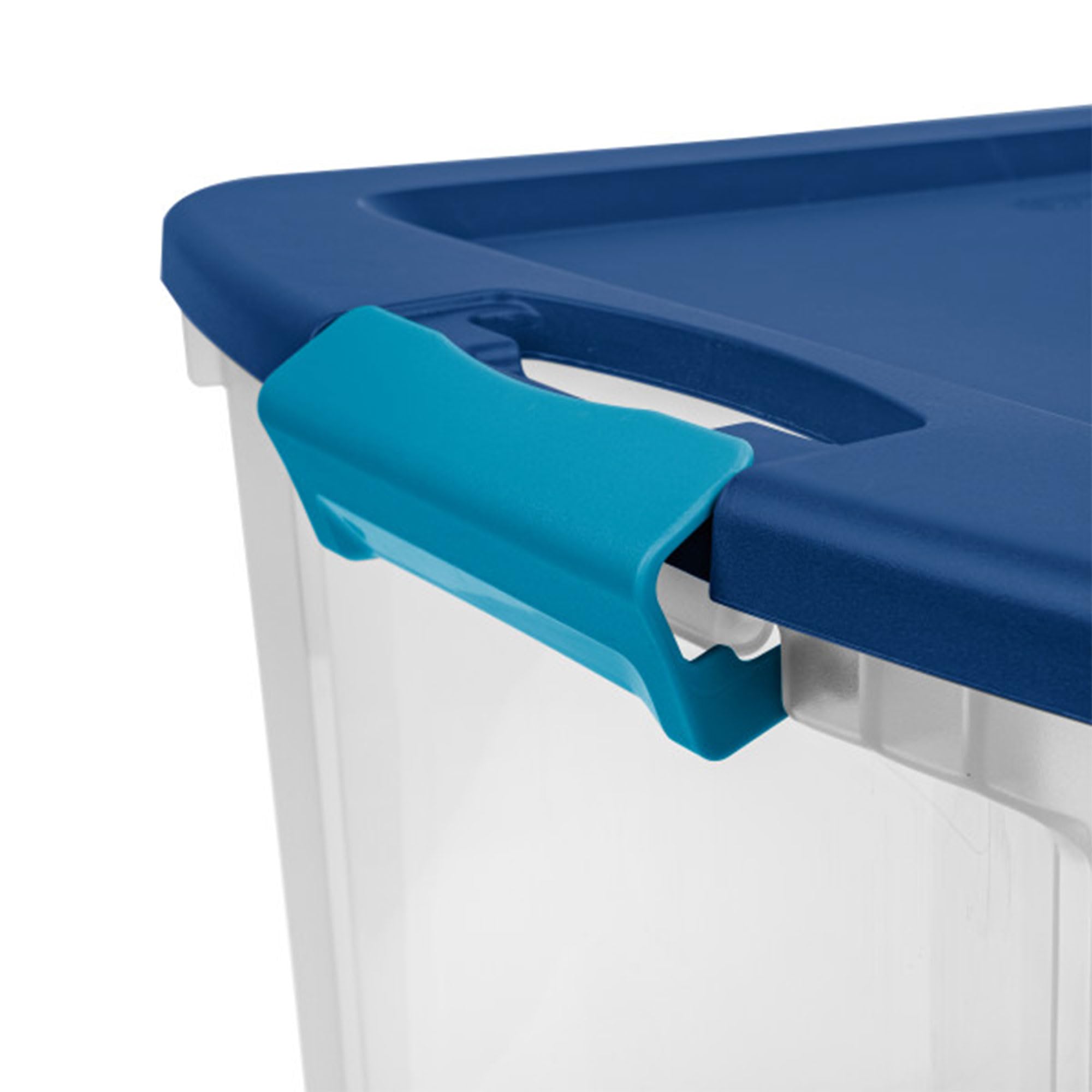 Sterilite 12-Pack 18 Gallon Clear Plastic Storage Bins with Latching Lids & Full-Grip Handles - Durable Stackable Organizer Boxes for Home, Office, Garage & Toy Storage - Perfect for Seasonal Clothes, Holiday Decorations & Kids Toys Organization