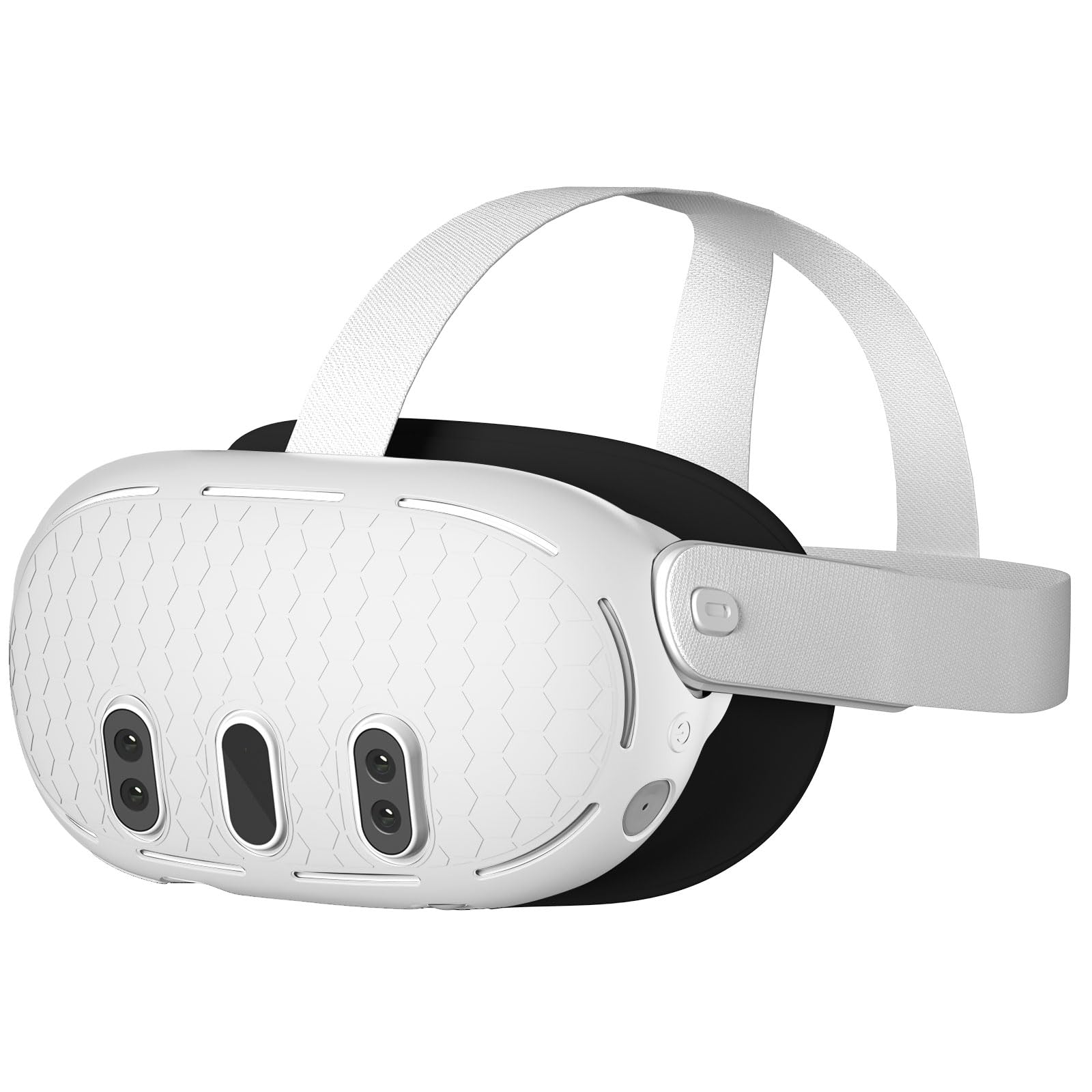 VR Shell Cover for Meta Quest 3 - Anti-Slip Silicone Headset Protector | Protective Case Accessories for Quest 3 (Gray) | Perfect for Gaming, VR Fitness & Home Entertainment