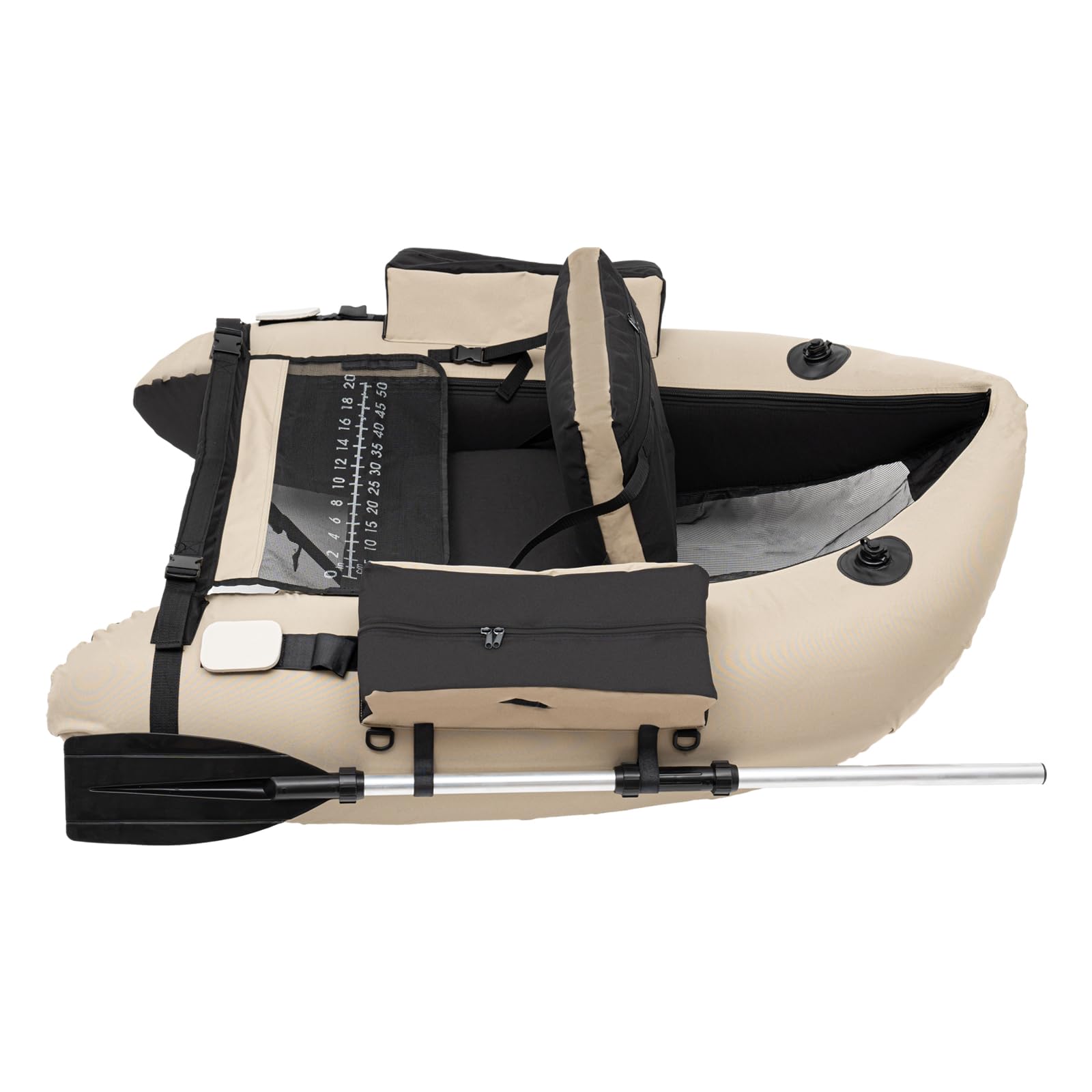 **Inflatable Fishing Float Tube for Adults - Adjustable Backrest, Storage Pockets & Fish Ruler - 286Lbs Capacity - Includes Pump - Perfect for River, Lake, Bass & Fly Fishing**    *(Use Case: Ideal for anglers seeking comfort and convenience while fishing in rivers, lakes, or ponds—great for bass, trout, and fly fishing adventures.)*