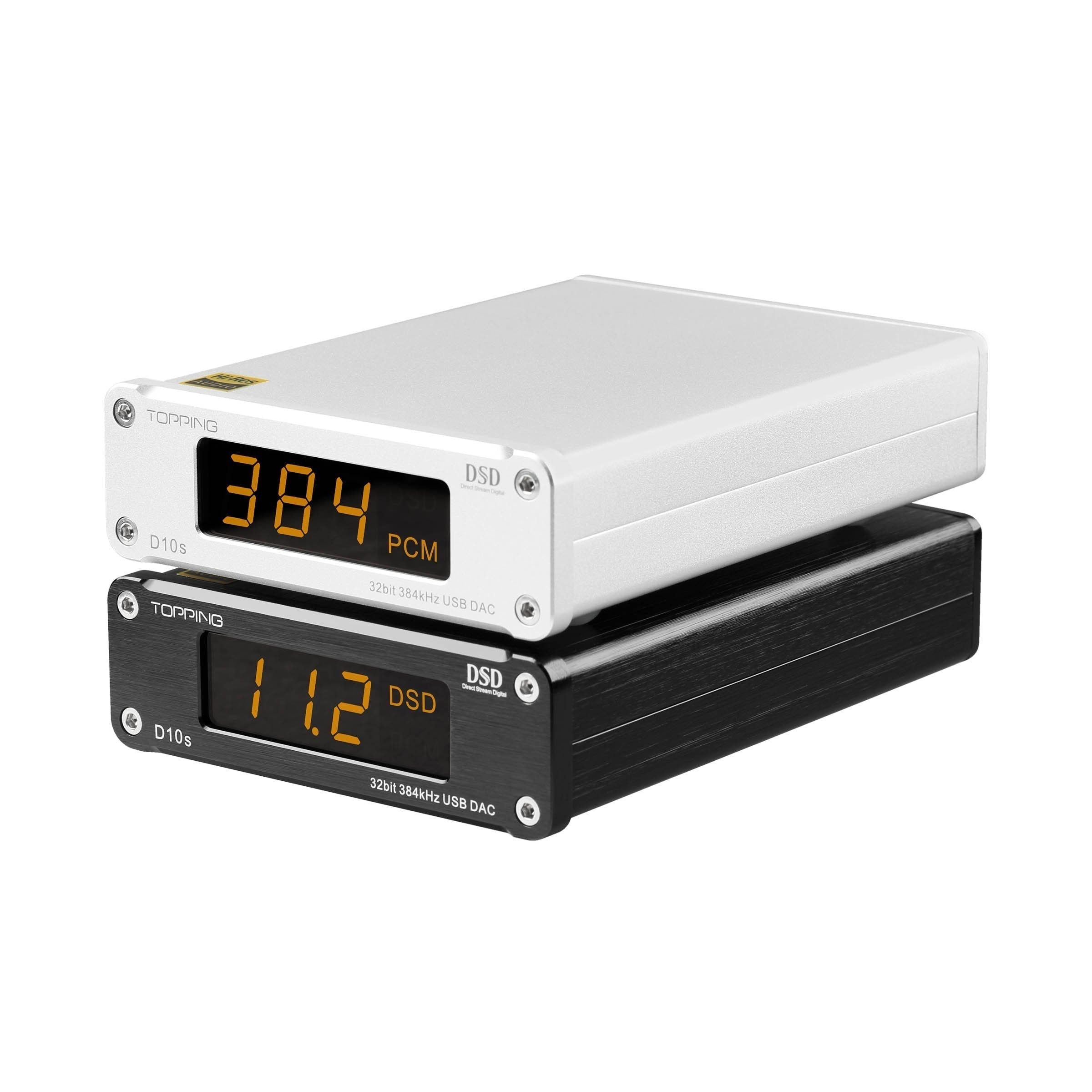 TOPPING D10s Hi-Res USB DAC with ES9038Q2M Chip - 32Bit/384kHz DSD256 XMOS XU208 HiFi Audio Decoder for Home Theater & Studio Recording