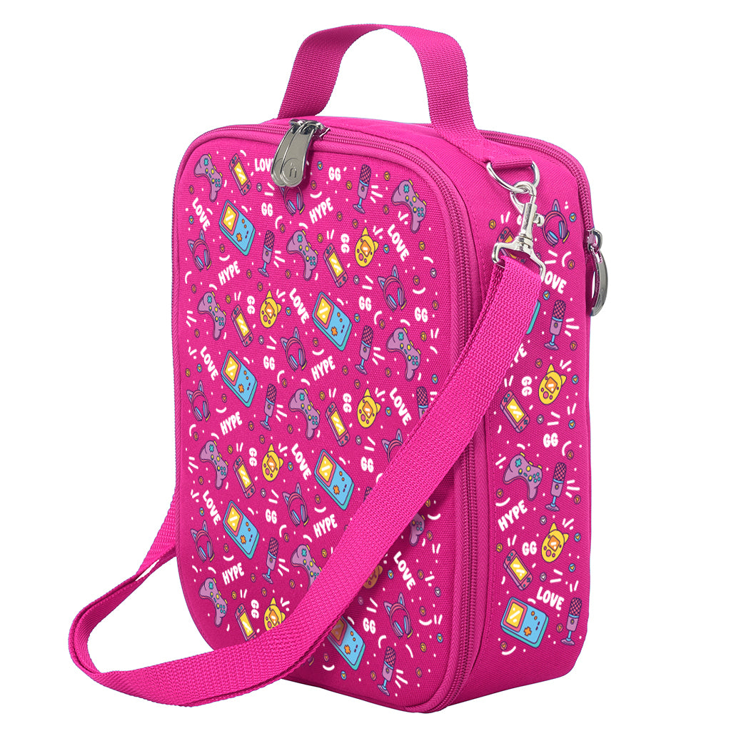Pixel Chick Large Insulated Lunch Bag for Women & Men - Reusable Cooler Tote for Work, School, Picnics & Outdoor Activities
