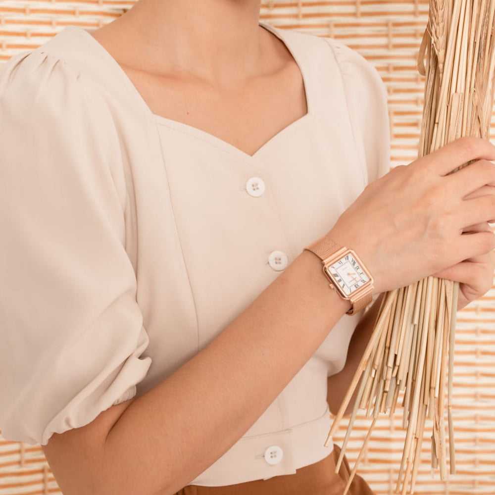 Aries Gold Enchant Isabella Women's Watch - L 5032Z RG W - Elegant Rose Gold Timepiece for Women | Perfect for Office, Party & Special Occasions