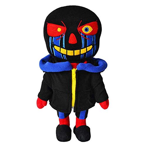 Undertale Black Skull Plush Toy - Soft Cute Video Game Character Pillow for Fans, Gifts, and Bedroom Decor | Perfect for Cosplay, Gaming Room, and Anime Collectors