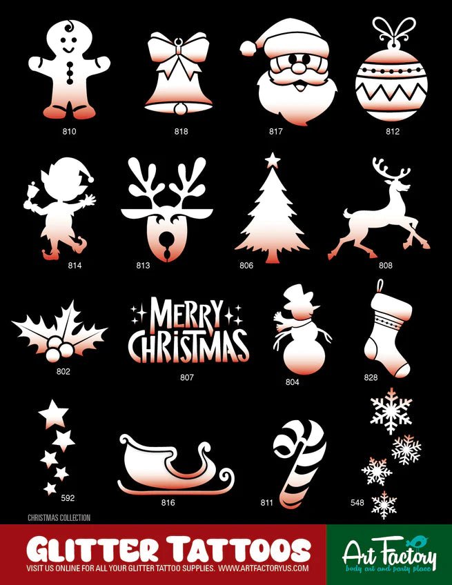 Christmas Cheer Display Poster with 80 Stencils - Holiday Home Decor Set for Wall Art, DIY Crafts & Festive Party Decorations