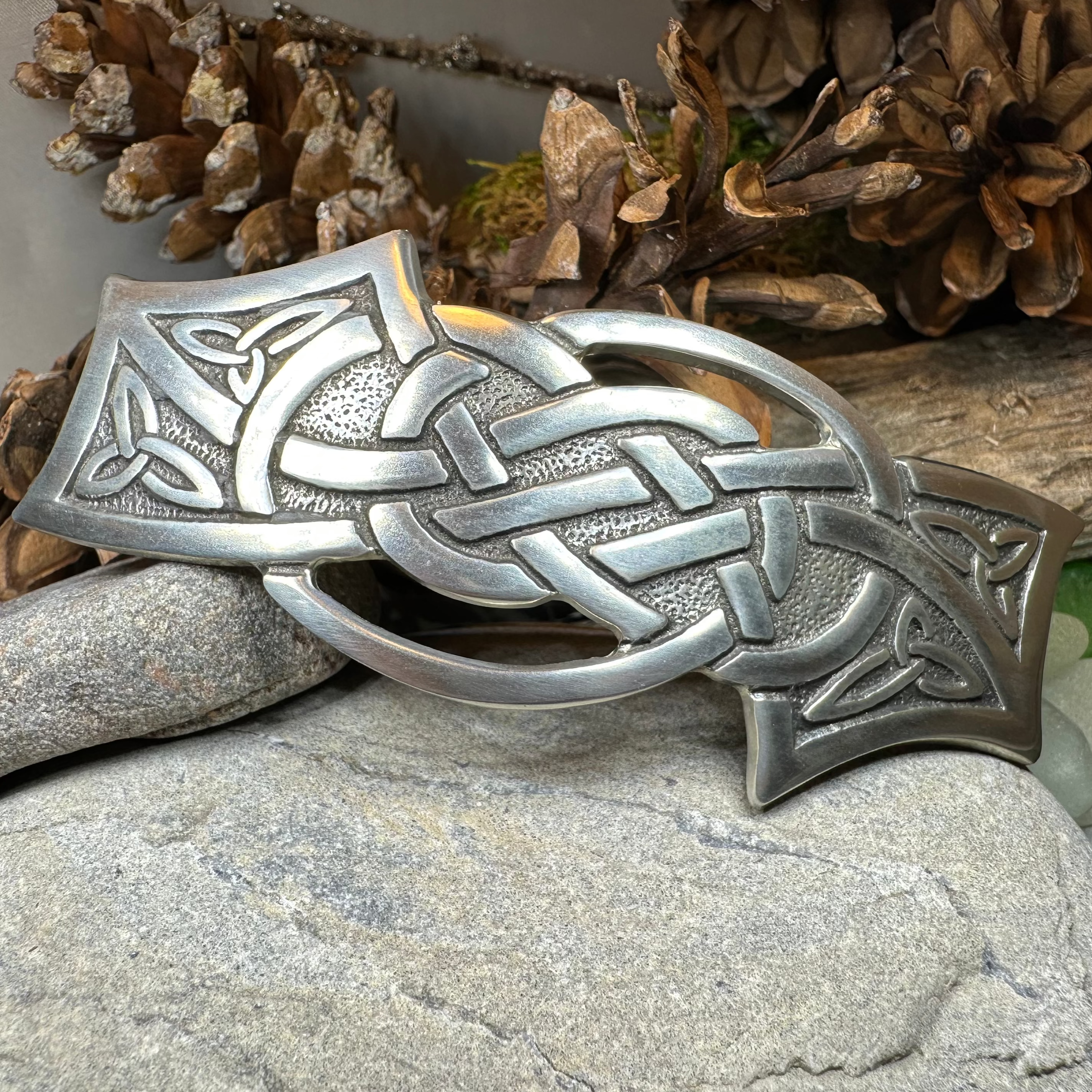 Celtic Knot Hair Clip for Women - Elegant Irish Celtic Design Hair Accessory for Weddings, Parties & Everyday Style