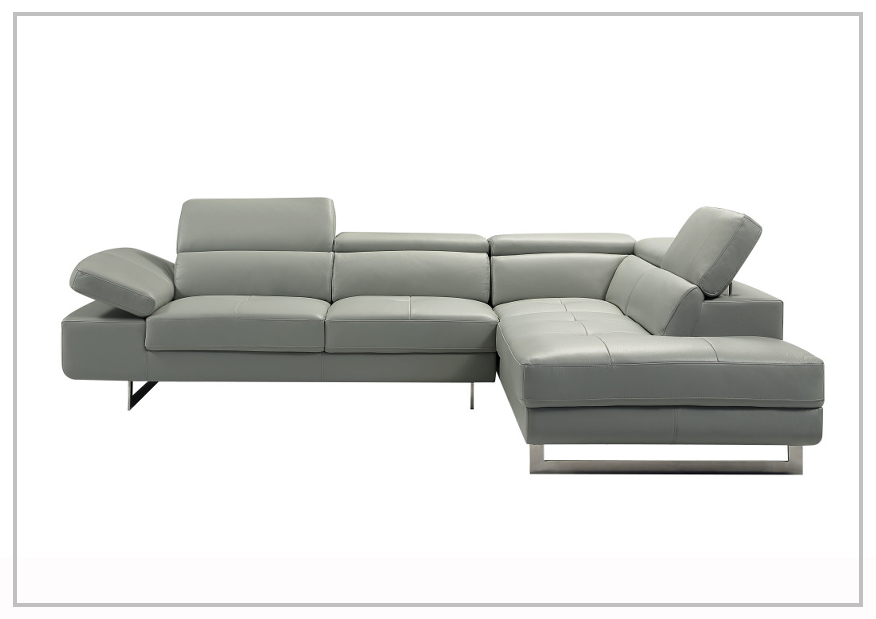 Gio Italia Cavour Mansion L-Shaped Italian Leather Sectional Sofa - Luxurious Modern Living Room Furniture for Home Theater & Family Gatherings