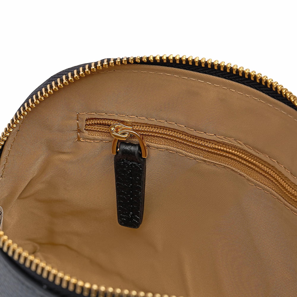 Premium Black Leather Makeup Case - Travel Cosmetic Organizer for Women | Perfect for Home Storage & On-the-Go Beauty Essentials