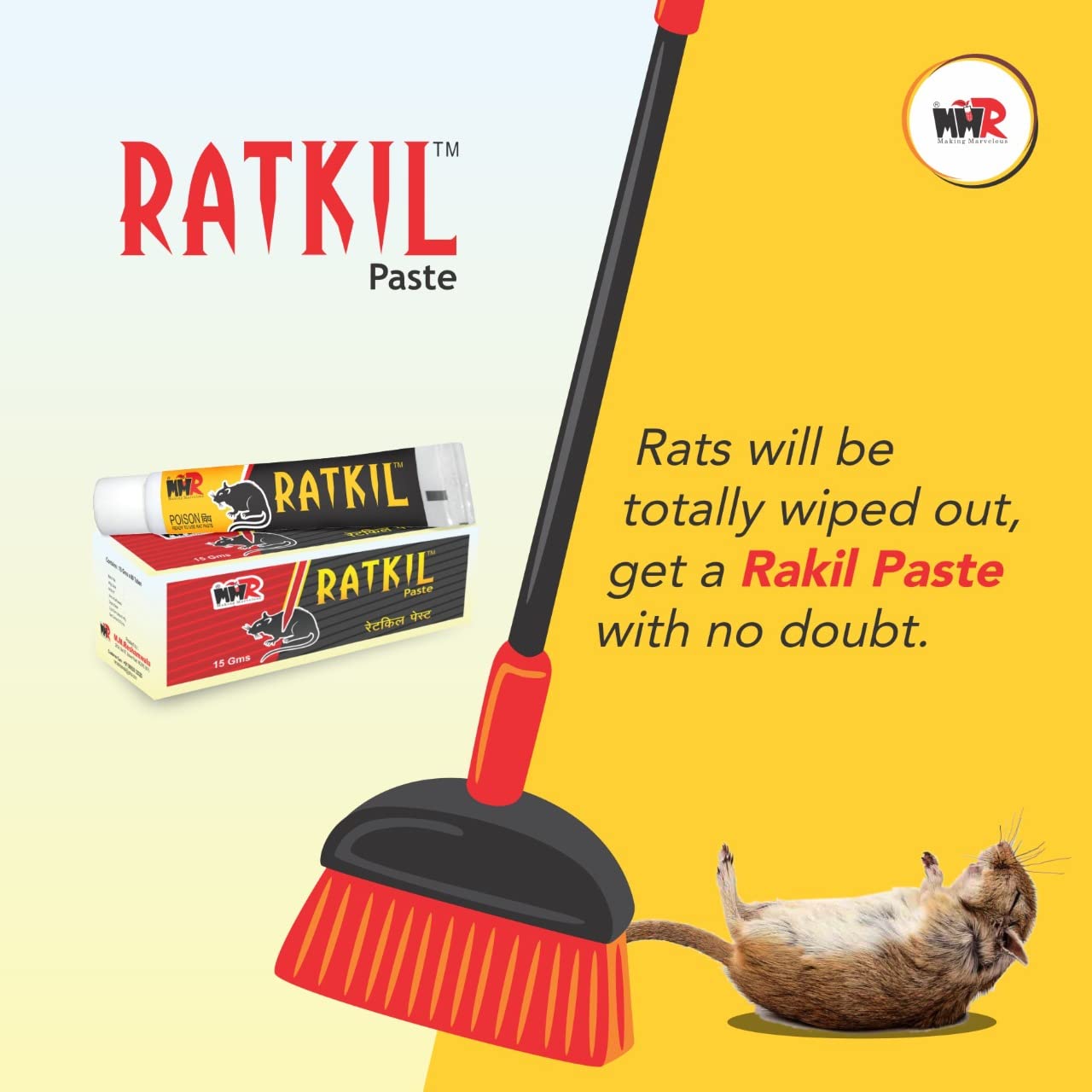 Powerful Big Rat Killer Paste - Strong Rodent Control for Home, Hotel & Storage (35g, Pack of 2) | Effective Mouse Poison for Kitchen, Basement & Garage Pest Prevention