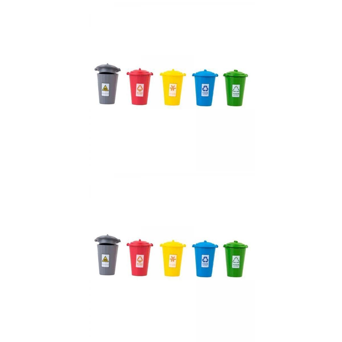 Rockible Small Kids Toy Vehicle Trash Can Bin - 1:87 Scale Mini Garbage Truck for Toddlers & Preschoolers | Fun Bathroom & Playroom Organization for Boys & Girls