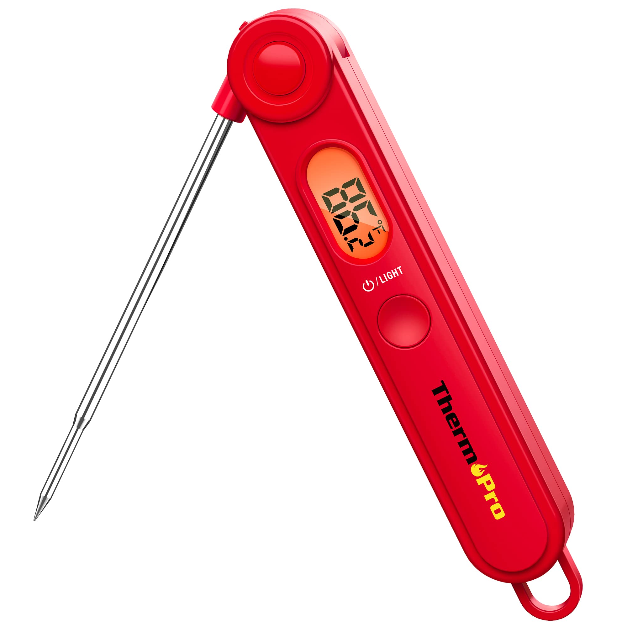 ThermoPro TP03B Digital Meat Thermometer - Instant Read Cooking Thermometer with Backlight & Pop-up Probe for Grilling, Smoking, BBQ, Deep Frying, Baking (Candy, Bread, Coffee) - Perfect for Kitchen, Outdoor Cooking & Food Safety