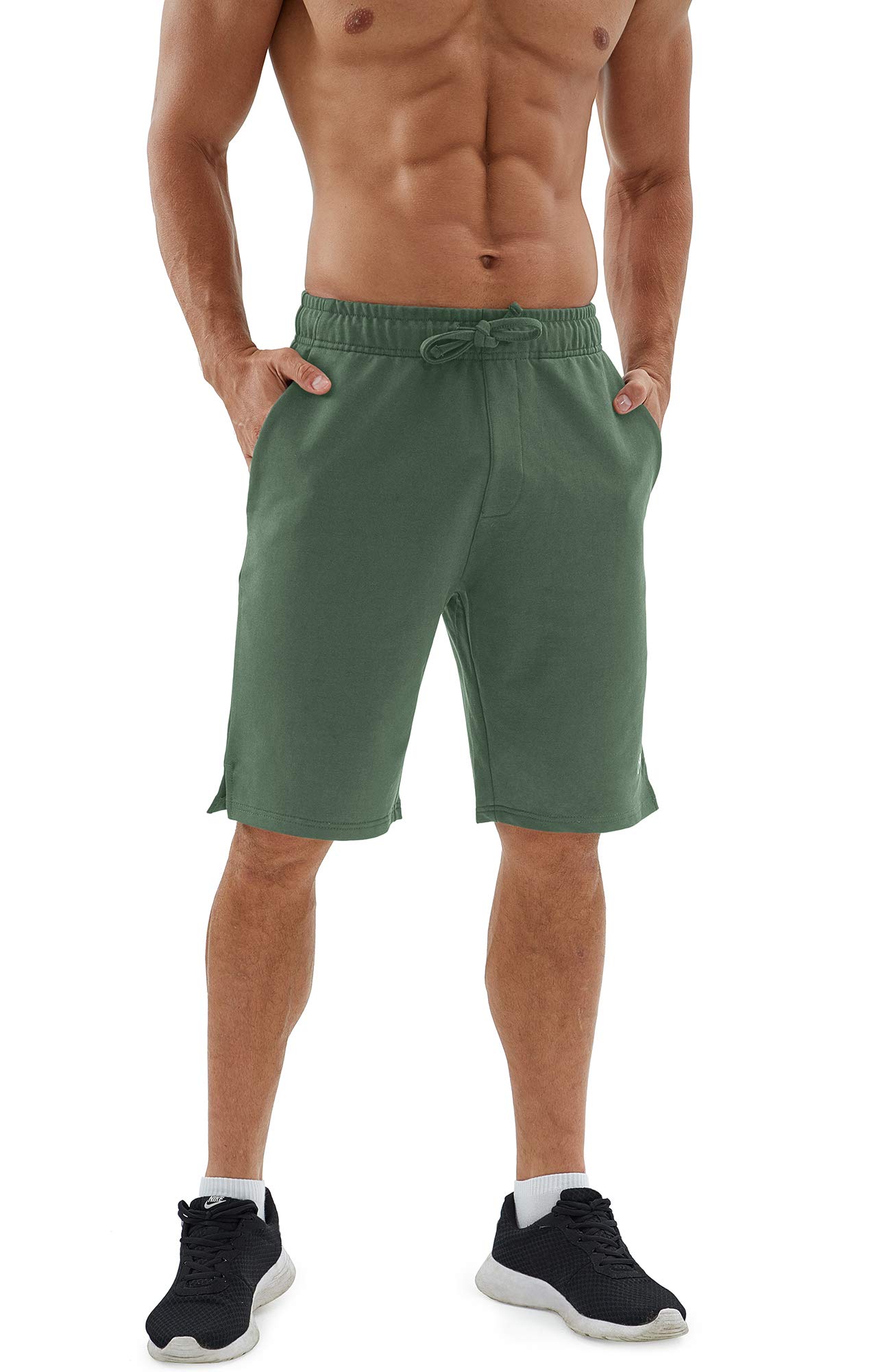 Icyzone Men's Athletic Shorts - Breathable Workout Running Gym Lounge Jogger Shorts with Pockets - Perfect for Training, Sports & Casual Wear
