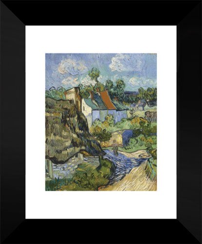 Vincent Van Gogh Framed Art Print 18x15 'Houses at Auvers' - Premium Wall Decor for Living Room, Bedroom & Office | Famous Oil Painting Reproduction