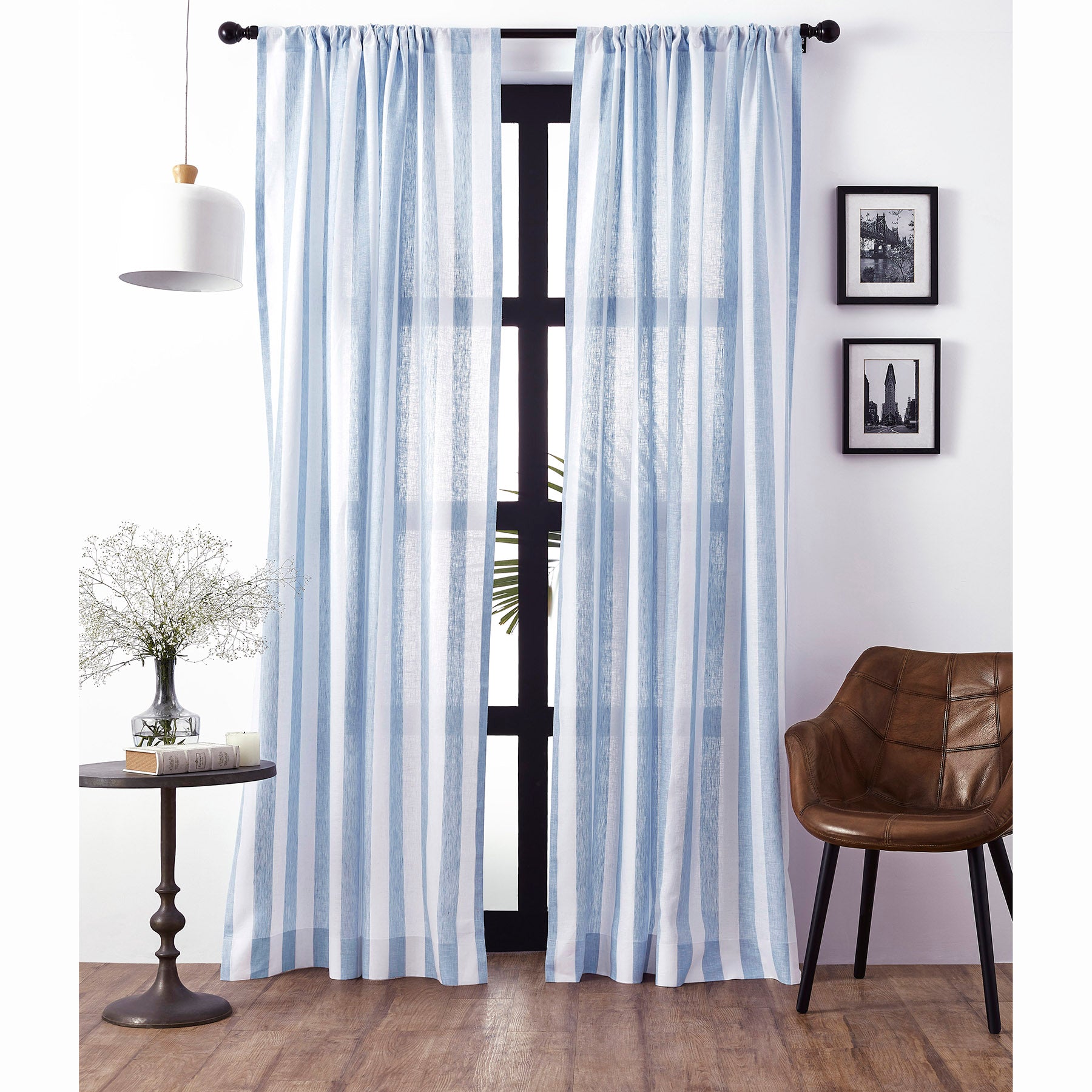 Stylish Cabana Striped Curtains for Beach House & Outdoor Living - Sun Protection & Privacy Window Treatments