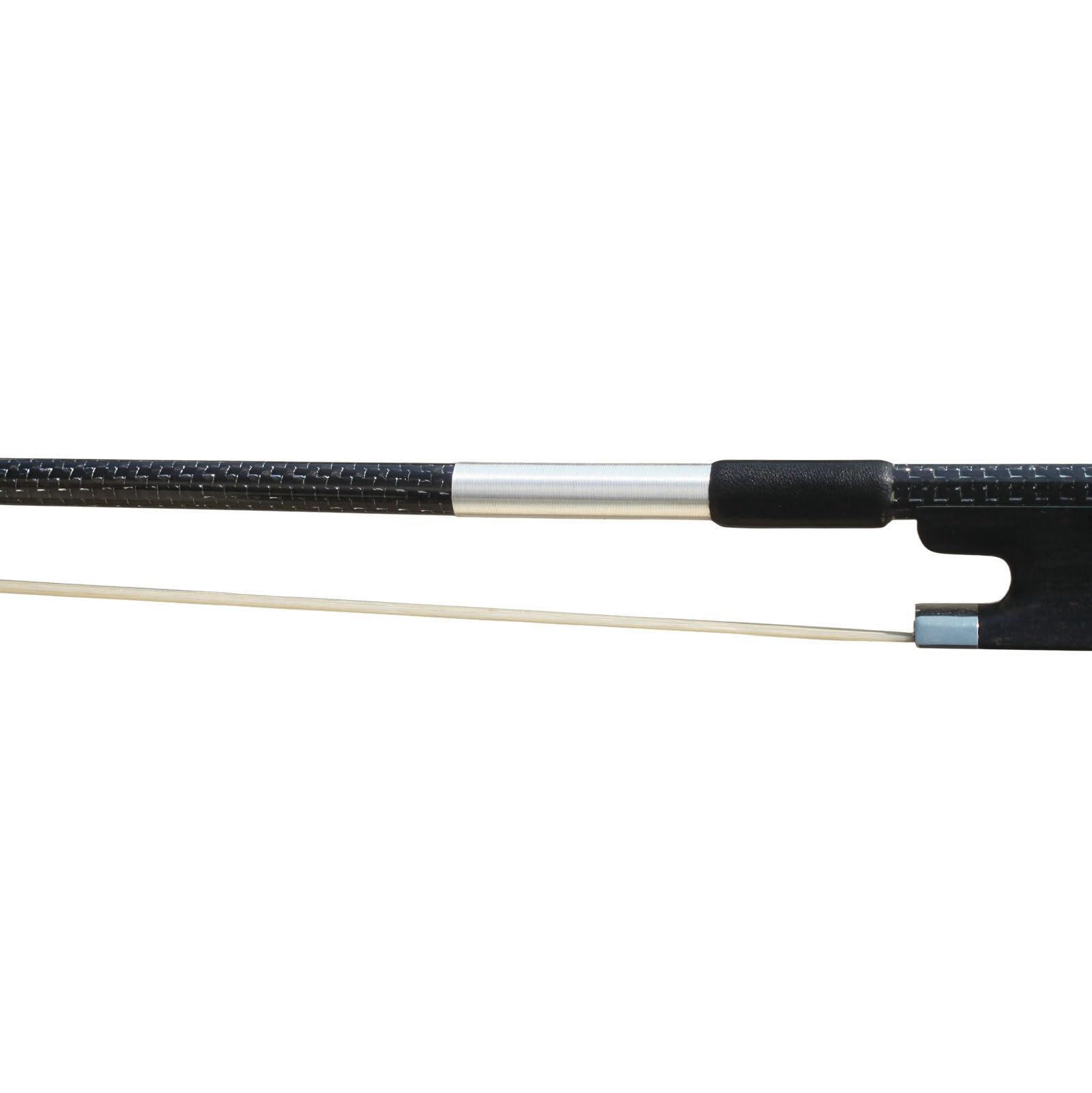 Premium 4/4 Full Size Carbon Fiber Cello Bow with Ebony Frog & Natural Horsehair - Professional & Student Use for Concerts, Practice & Performances