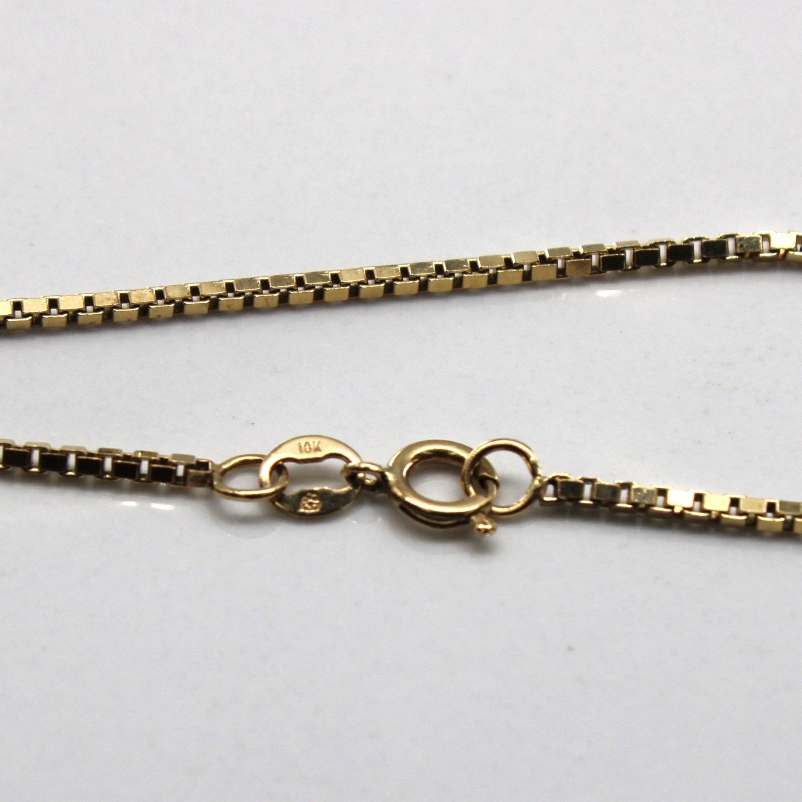10K Yellow Gold Box Chain Necklace for Women - 22 Inch Solid Gold Box Link Chain - Perfect for Everyday Wear, Gifts & Special Occasions