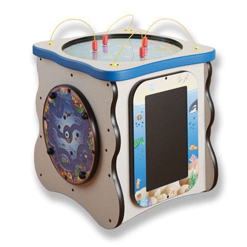 SeaScape Activity Island Play Cube - Interactive Toddler Toy with 5 Sides of Fun, Educational Learning & Sensory Play for Babies 6-12 Months - Perfect for Daycare, Playroom & Indoor Playtime