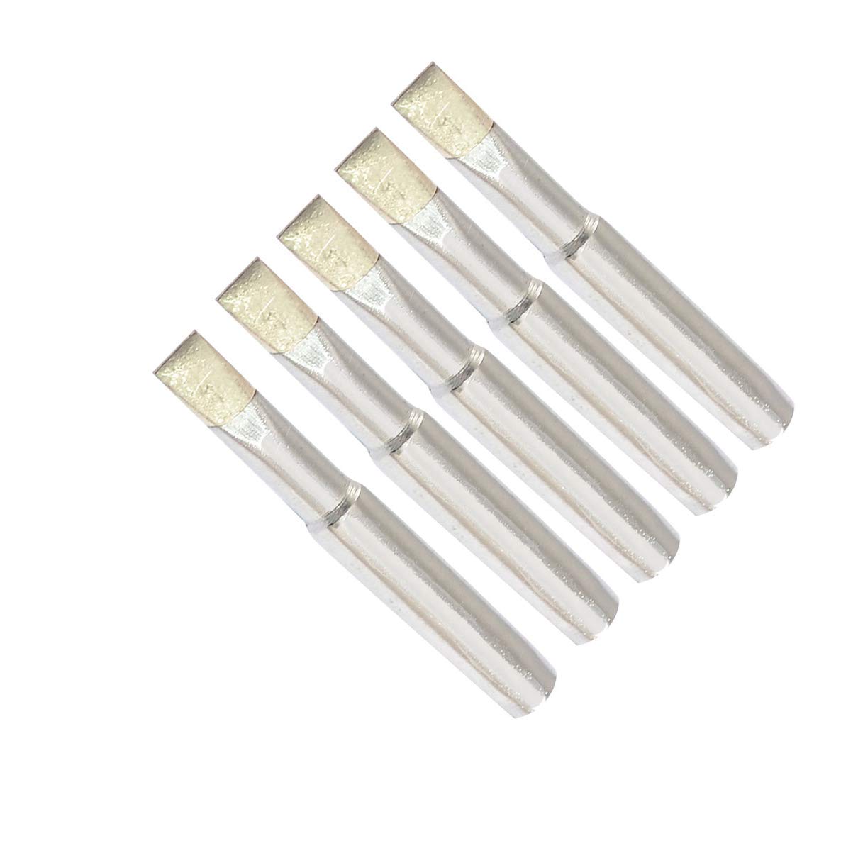 5-Pack 900M-T-S3 Welding Accessories - 5.2mm Chisel Width Soldering Iron Tips for DIY, Electronics Repair & Metalworking Projects
