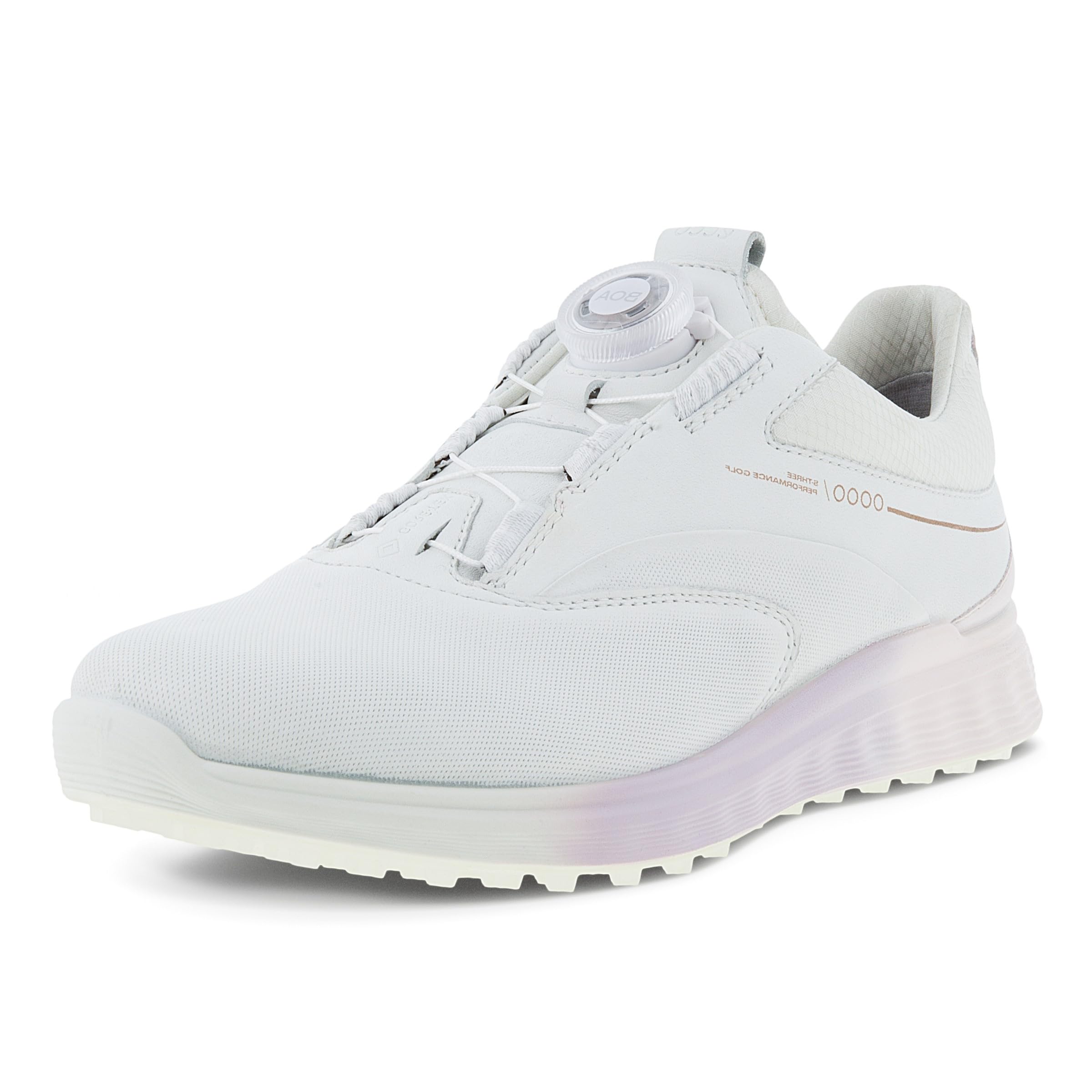 ECCO Women's S-Three Boa Gore-Tex Waterproof Hybrid Golf Shoes - Comfortable & Durable Spiked Golf Footwear for Women, Perfect for All-Weather Golfing & Walking Courses
