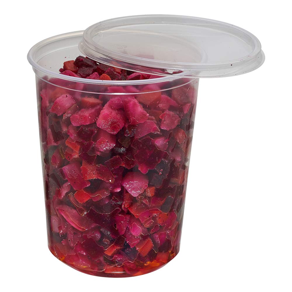 (500 Pack) 32 oz BPA-Free Translucent Plastic Deli Containers with Lids - Food Storage & Takeout Containers for Restaurants, Meal Prep, Catering & Leftovers | Durable & Leak-Proof by Tezzorio