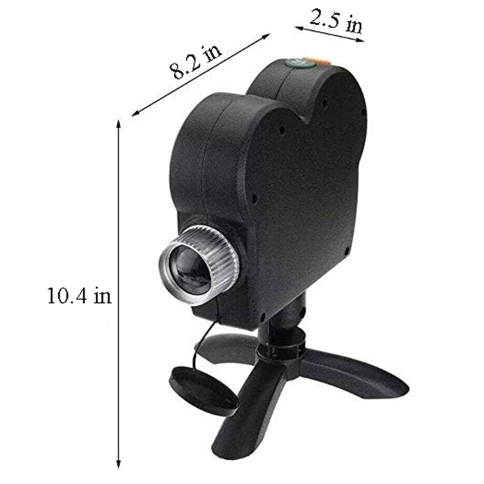 Halloween & Christmas Window Projector Light - 12 Holographic Movie Projections with Tripod Stand for Home Decor, Holiday Parties & Outdoor Displays - Perfect for Halloween Decorations, Christmas Light Shows & Special Events