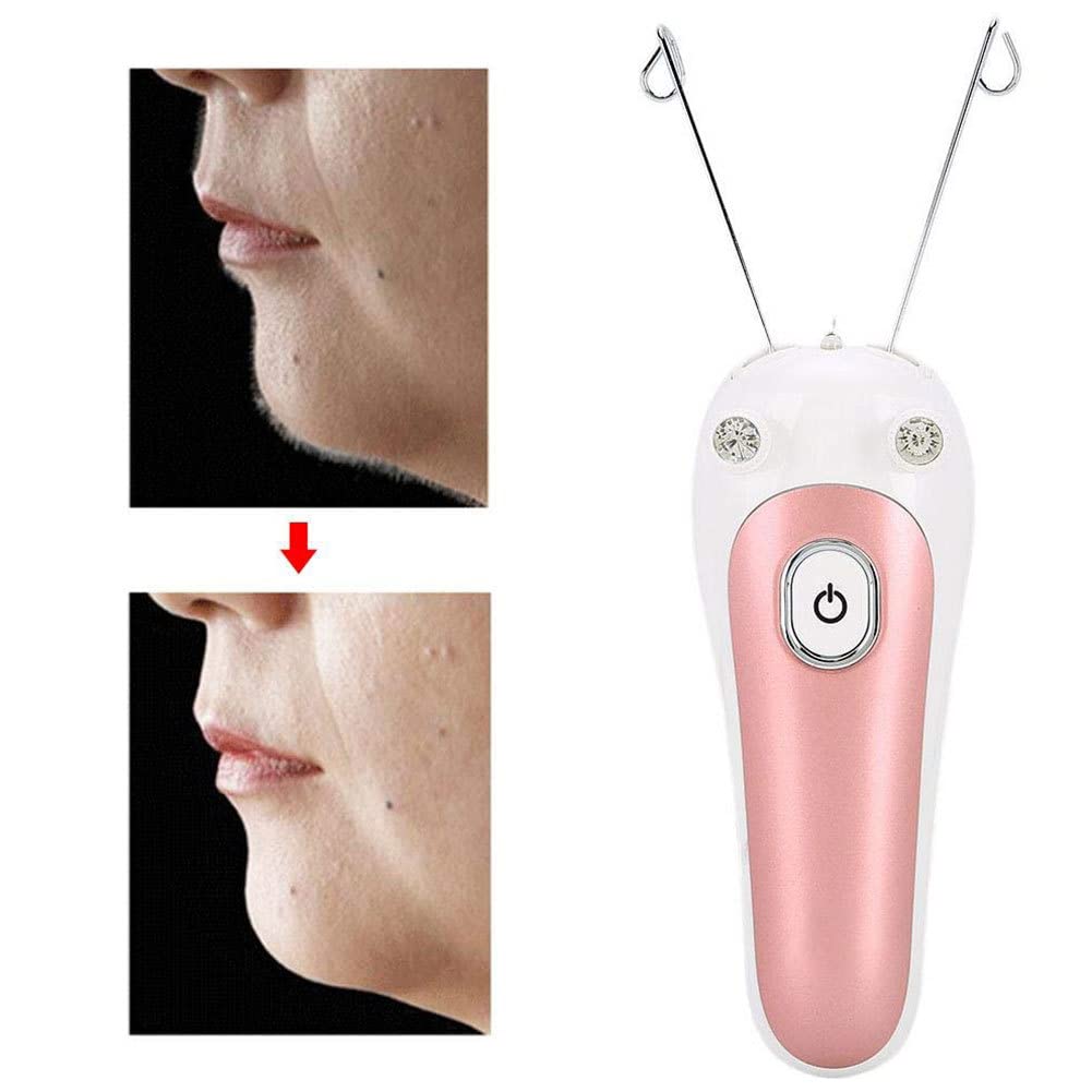 Electric Hair Remover for Face & Body - Rechargeable Epilator with Cotton Thread Technology | Painless Hair Removal for Women & Men | Perfect for Eyebrows, Upper Lip, Bikini Line & More