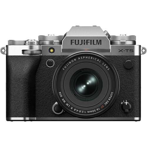 Fujifilm X-T5 Mirrorless Camera Body (Silver) with XF16-50mm F2.8-4.8 R LM WR Lens Kit - Professional Travel & Street Photography Digital Camera for Vloggers & Content Creators