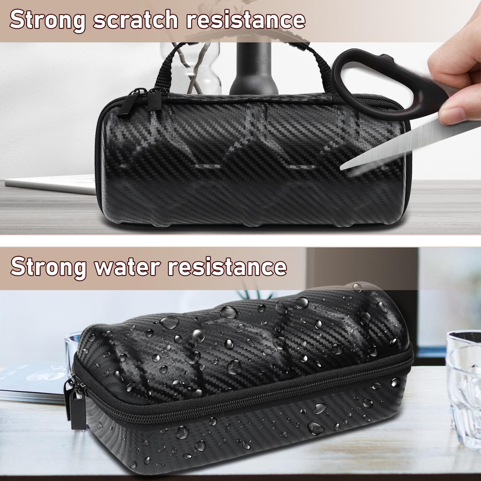 Premium 3-Slot Watch Travel Case for Men - Hard Watch Storage Box with Removable Shockproof Watch Pillows (Black) | Perfect for Business Trips, Vacations & Watch Collection Organization