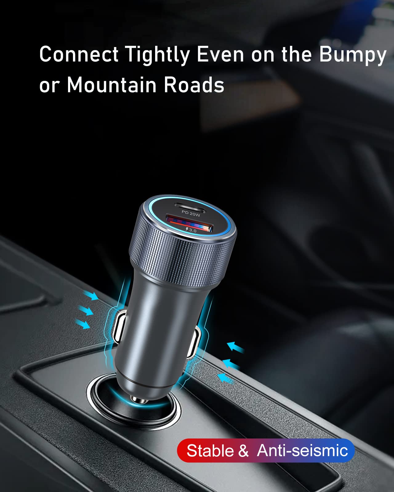 2 Pack USB C Car Charger - Eversame All-Metal Dual QC PD3.0 38W Fast Charging Adapter for iPhone 16 Pro Max/15, Samsung Galaxy S23/S22, iPad Pro - Perfect for Road Trips & Long Commutes