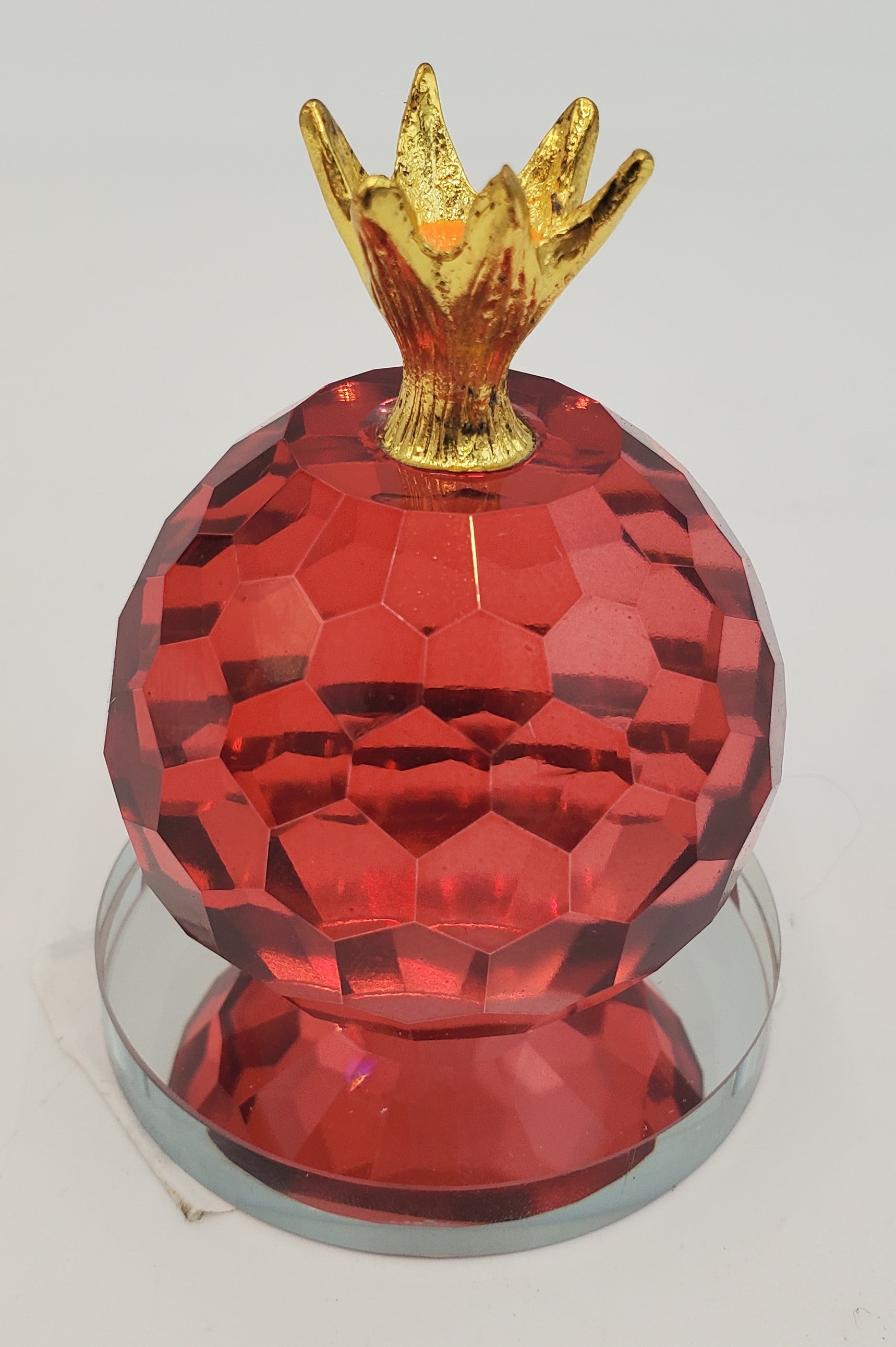 3x2 Pomegranate Glass Decor - Elegant Handmade Glass Pomegranate Ornaments for Home, Wedding, and Party Decorations - Perfect for Table Centerpieces, Shelf Displays, and Gift Giving