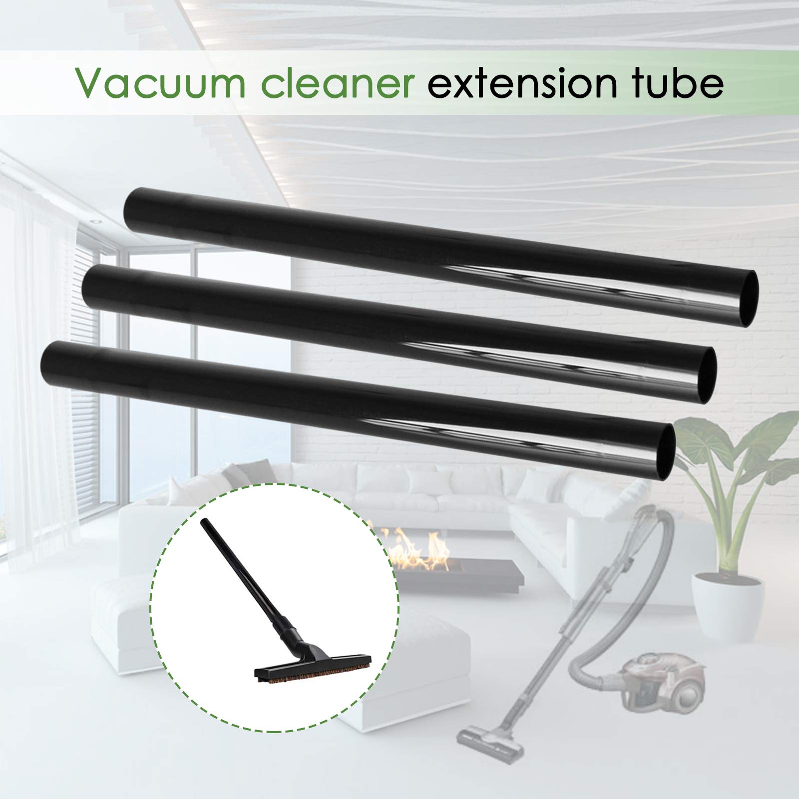 3-Pack Vacuum Cleaner Extension Wands (1-1/4
