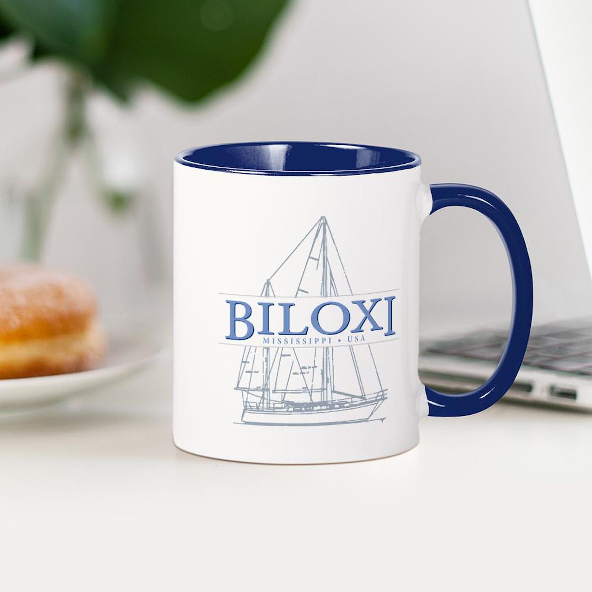 Biloxi Mississippi Ceramic Coffee Mug - 11 oz (325 ml) | Custom Printed Travel Souvenir | Perfect for Coffee, Tea, or Hot Chocolate at Home, Office, or Gifts