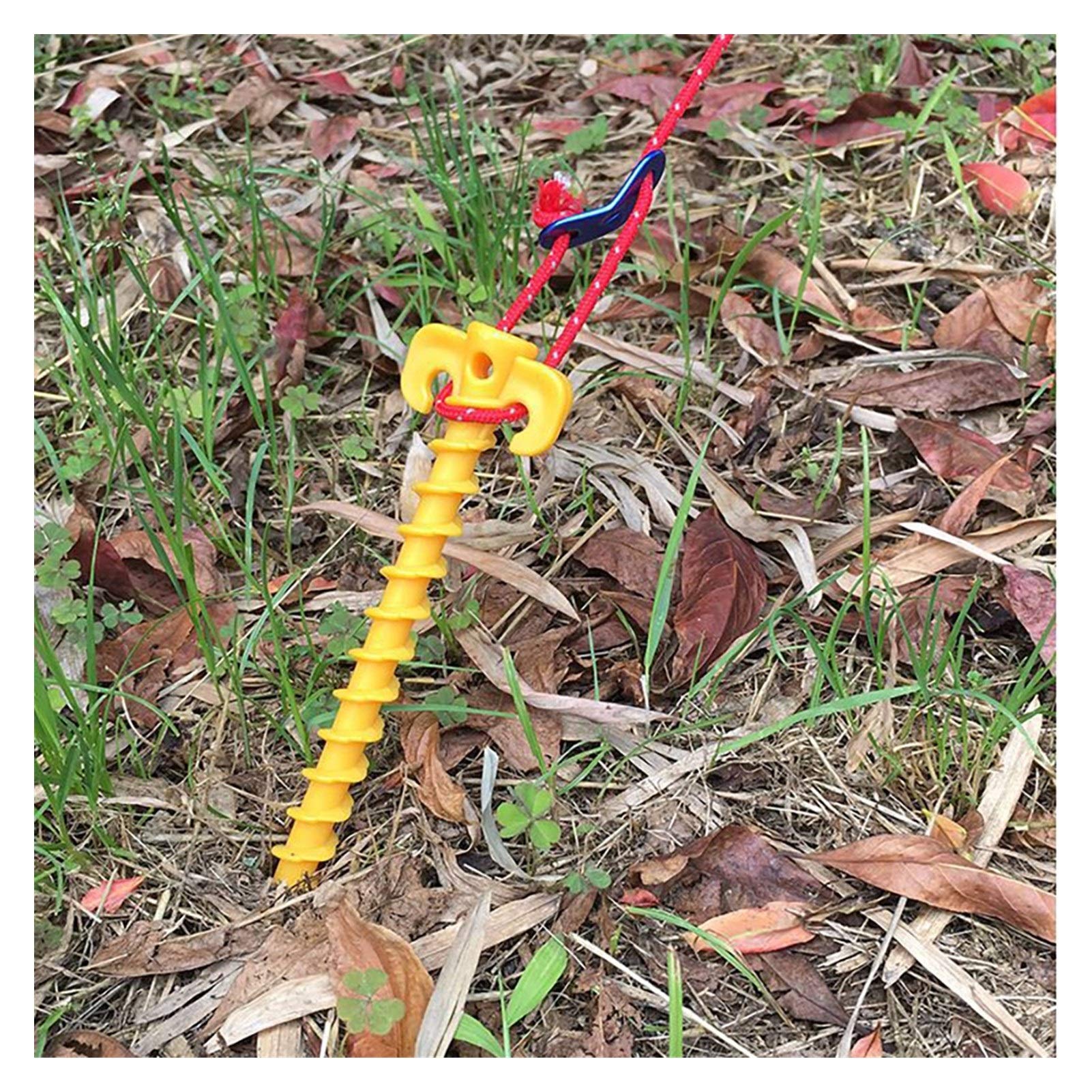 50pcs Heavy Duty Tent Stakes for Camping - Screw-In Ground Pegs for Sand, Beach & Outdoor Use - Durable Plastic Tent Nails for Secure Anchoring in All Terrains (Perfect for Camping Trips, Beach Outings & Backyard Tents)