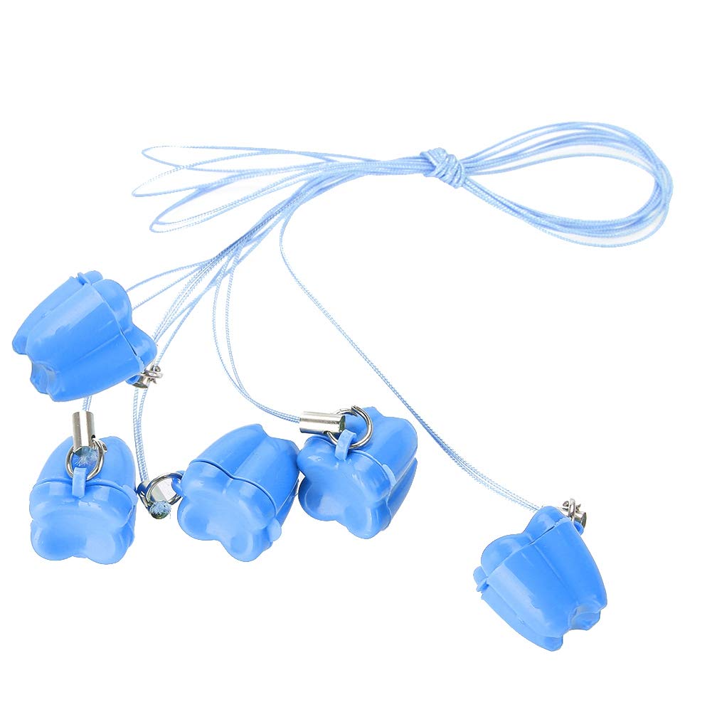 FILFEEL Baby Tooth Keepsake Box Set with Rope Necklace - 5pcs Plastic Tooth Fairy Storage Containers for First Lost Teeth - Blue Baby Tooth Holder for Memory Preservation (Perfect for Tooth Fairy Visits & Childhood Memorabilia)